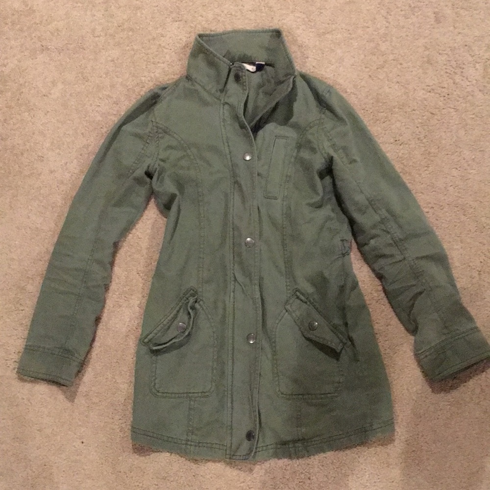 Abercrombie girls green army jacket